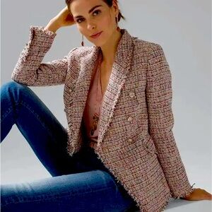 WHBM boucle tweed studio blazer